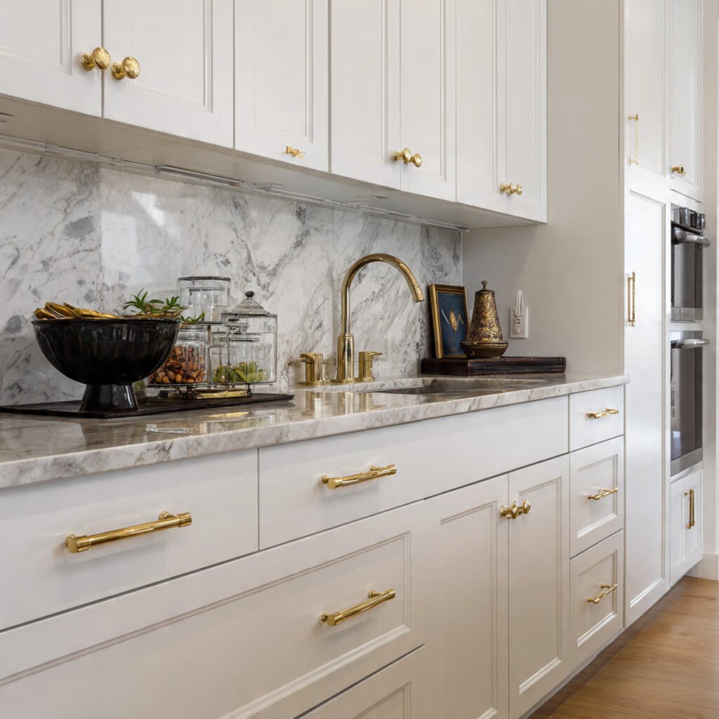 Brass Hardware Cabinet Upgrade Ideas