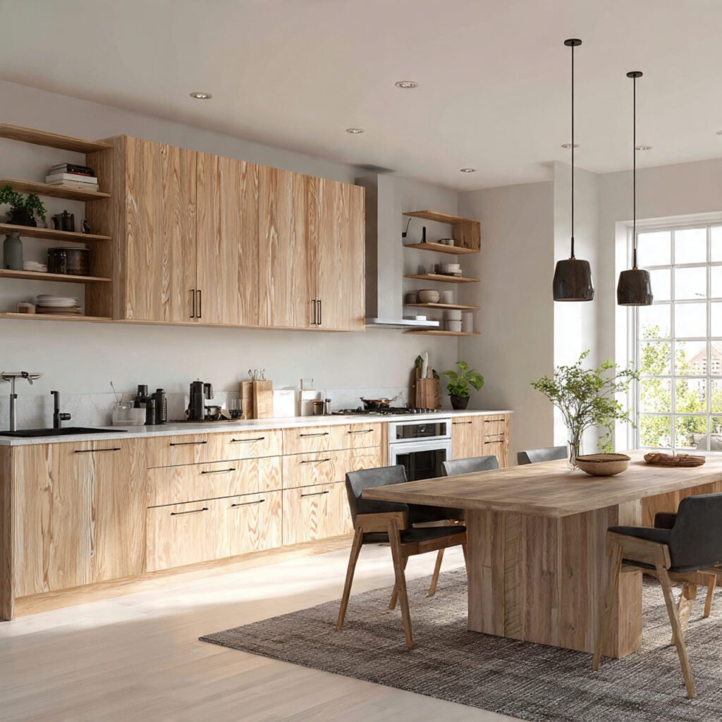 Natural Wood Finish Cabinet Ideas