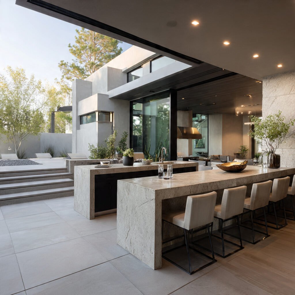 Rustic backyard kitchen ideas