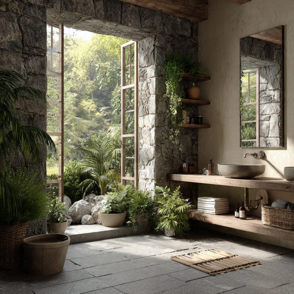 Outdoor-inspired bathroom ideas
