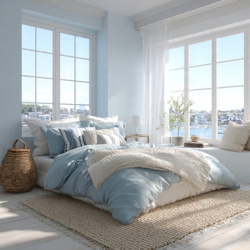 Sky Blue and White Combination