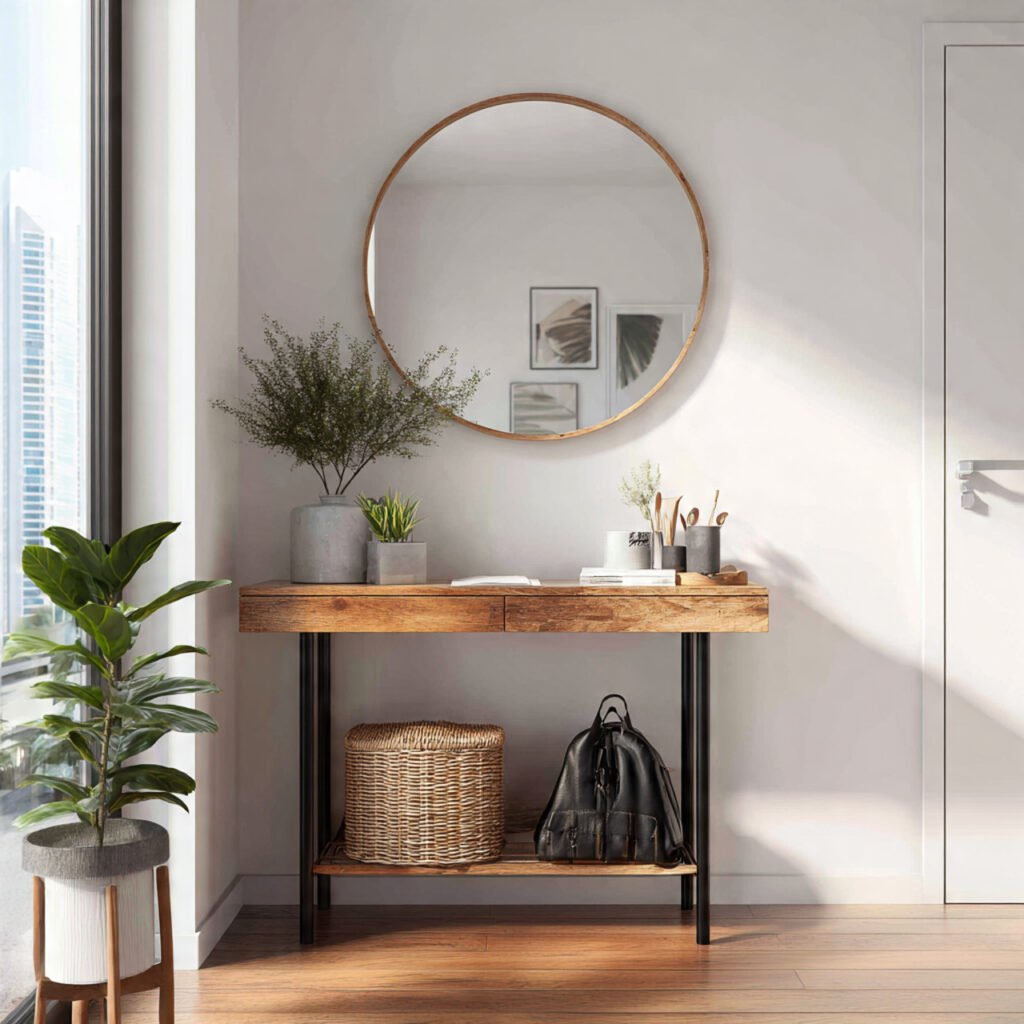 27 Stunning Entryway Table Ideas for Modern and Cozy Homes 26 Apartment Entry Decor Ideas