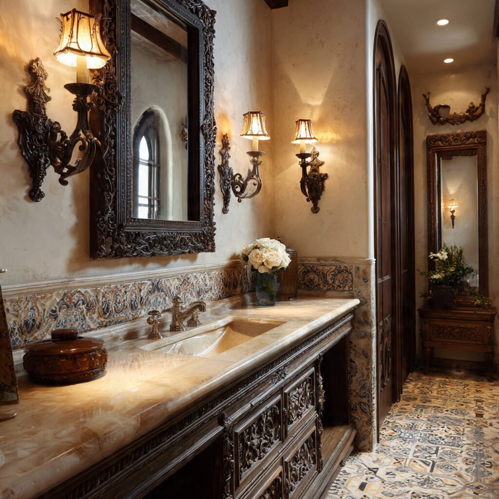 20 Stunning Spanish Bathroom Ideas That Bring Mediterranean Charm Home 6 Colonial Style Bathroom Decor Ideas