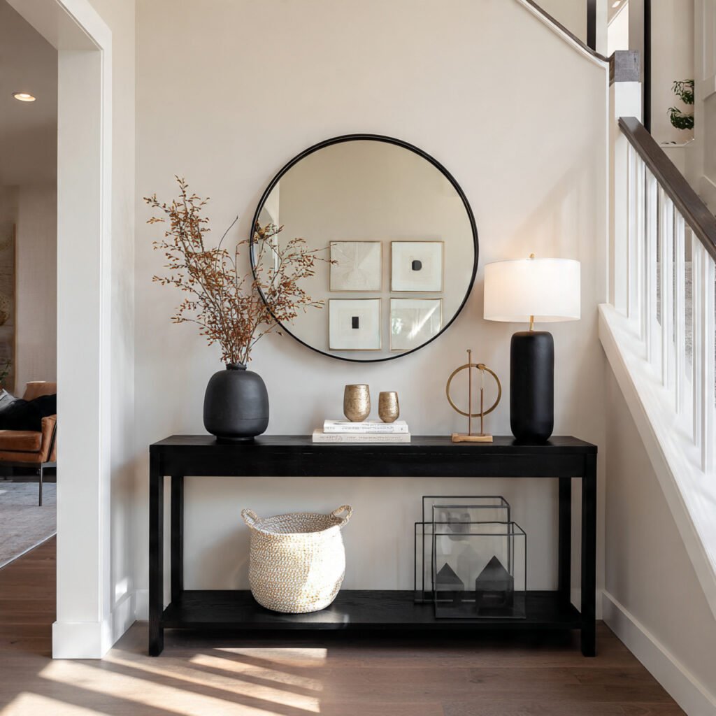 27 Stunning Entryway Table Ideas for Modern and Cozy Homes 2 Modern Console Styling Ideas
