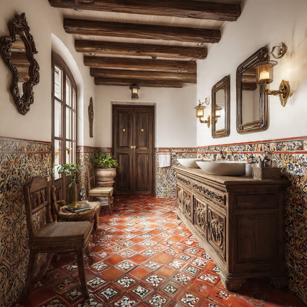 20 Stunning Spanish Bathroom Ideas That Bring Mediterranean Charm Home 20 Traditional Mediterranean Bathroom Interior Ideas