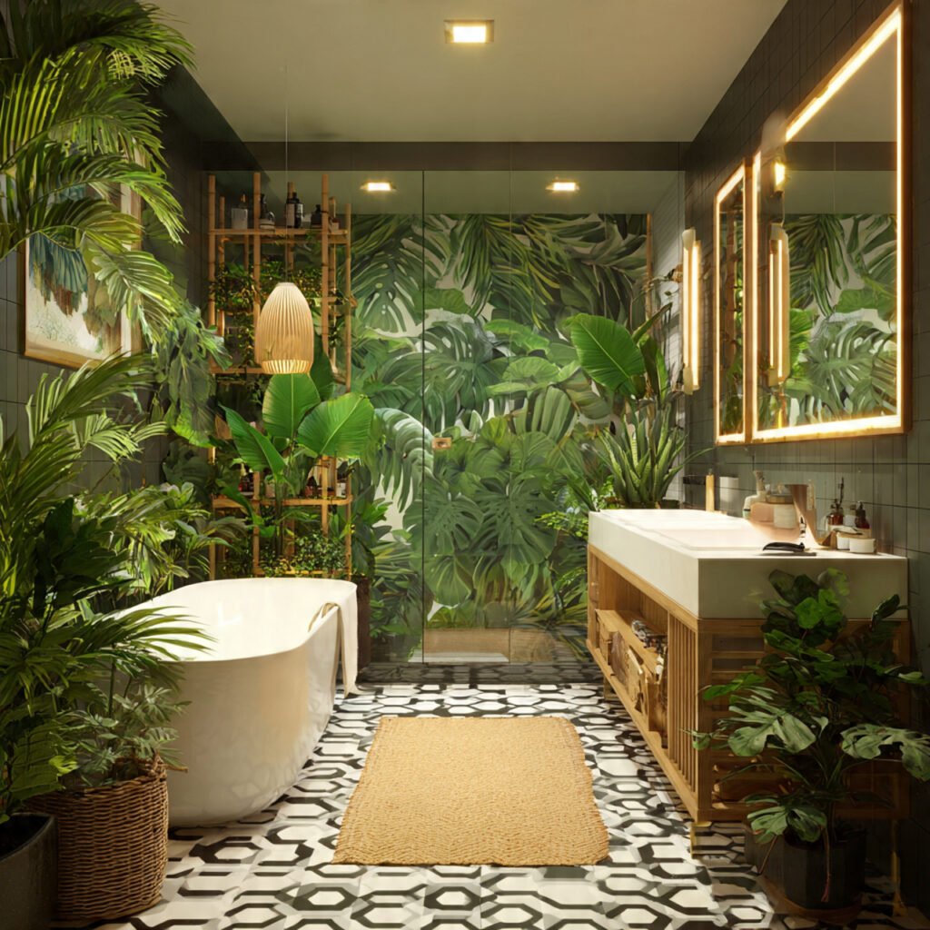 Tropical Theme Bathroom Ideas