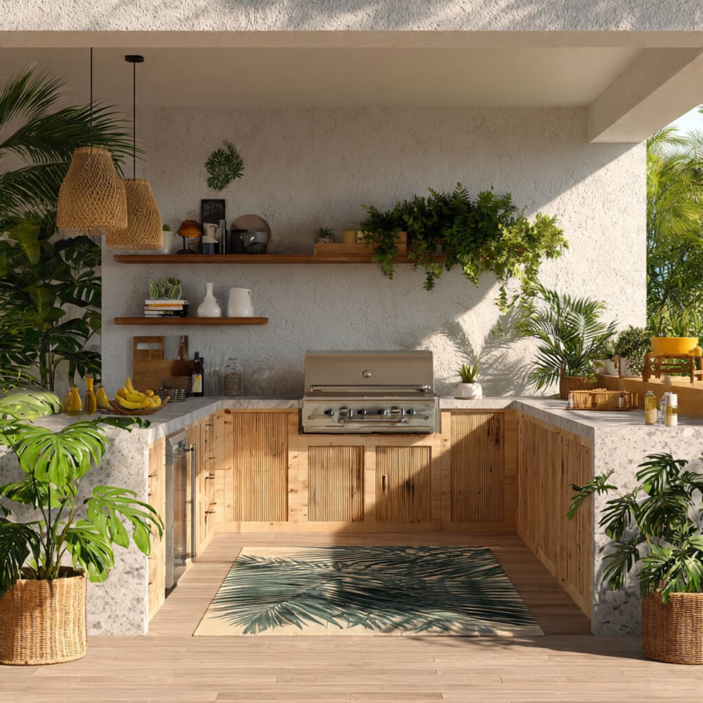 Tropical outdoor kitchen ideas