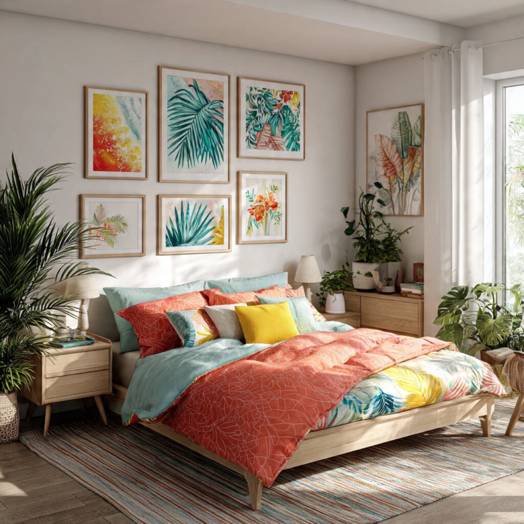 Tropical Color Palette Bedroom Ideas