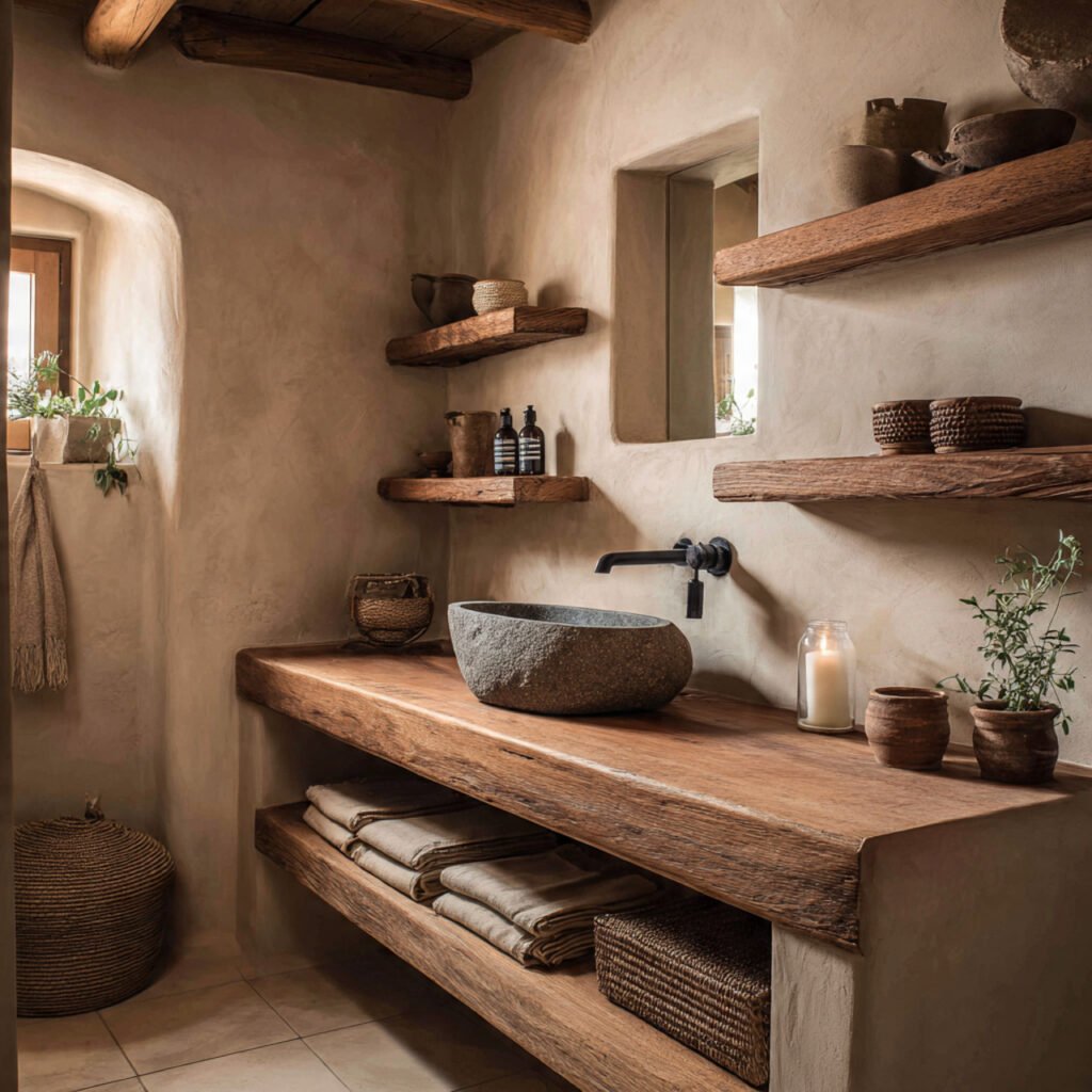 20 Stunning Spanish Bathroom Ideas That Bring Mediterranean Charm Home 13 Wooden Accent Bathroom Decor Ideas