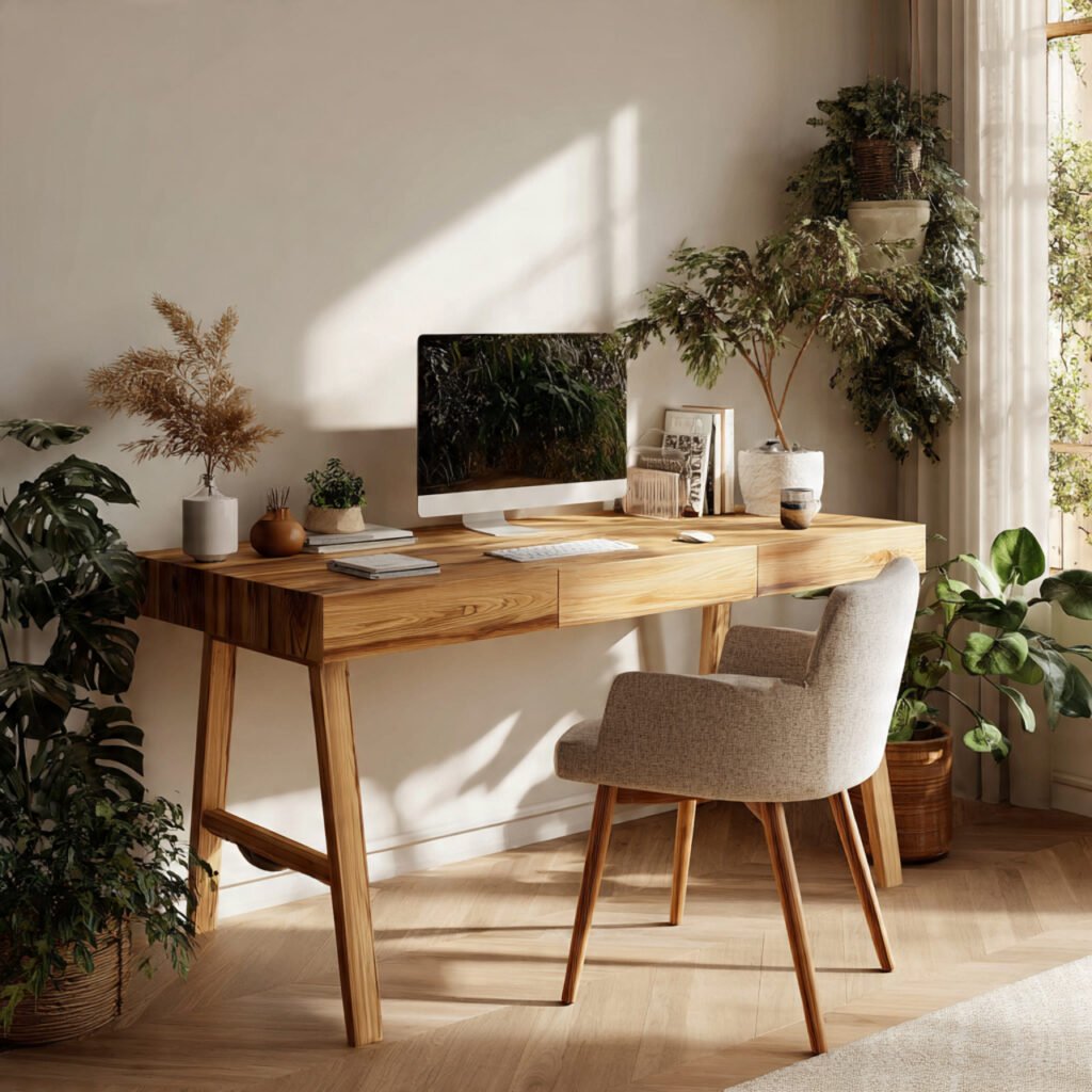 Wooden Desk Workspace Ideas