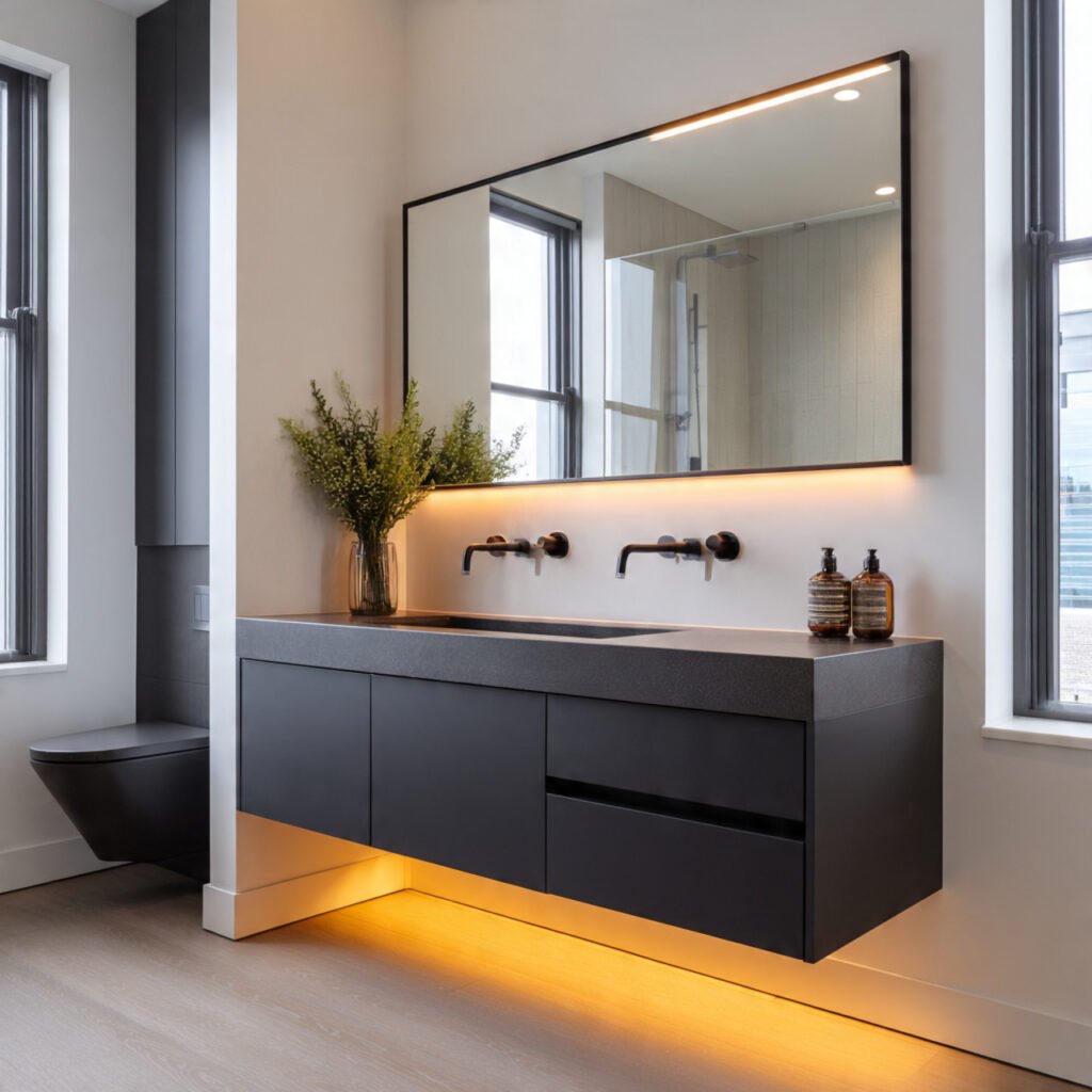 22 Stunning Bathroom Remodel Ideas for Every Style and Every Budget 15 Bathroom Remodel With Floating Vanity Ideas