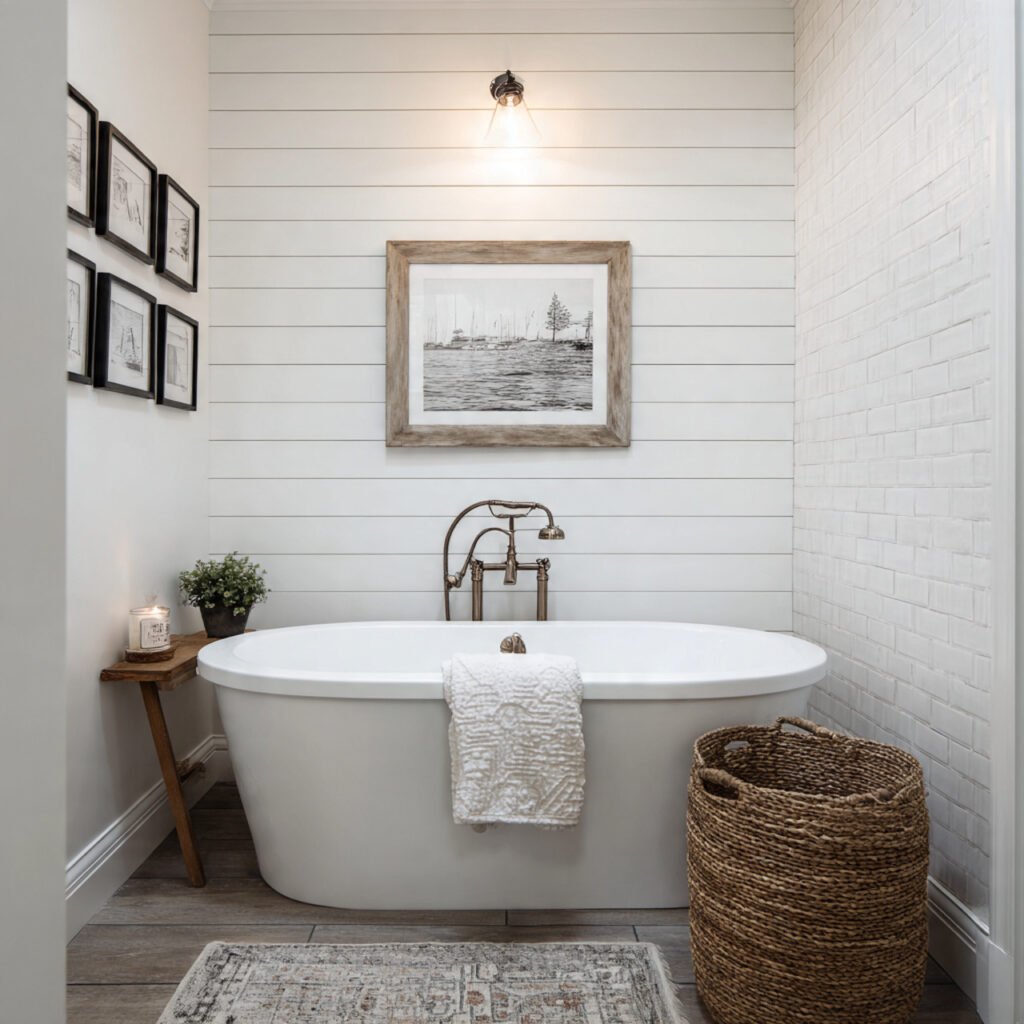 22 Stunning Bathroom Remodel Ideas for Every Style and Every Budget 11 Bathroom Remodel With Shiplap Wall Ideas