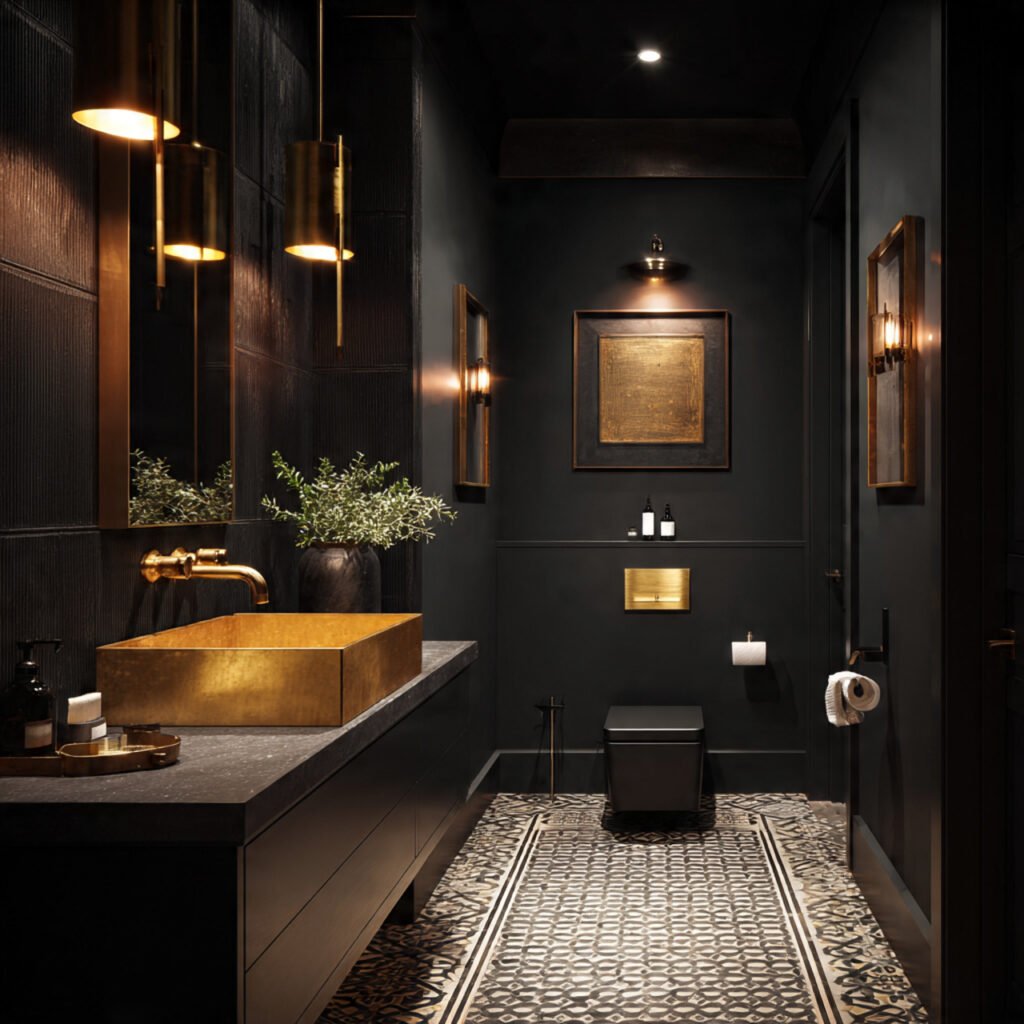 27 Gold Bathroom Decor Ideas for Every Style and Budget 5 Black and Gold Bathroom Decor Ideas