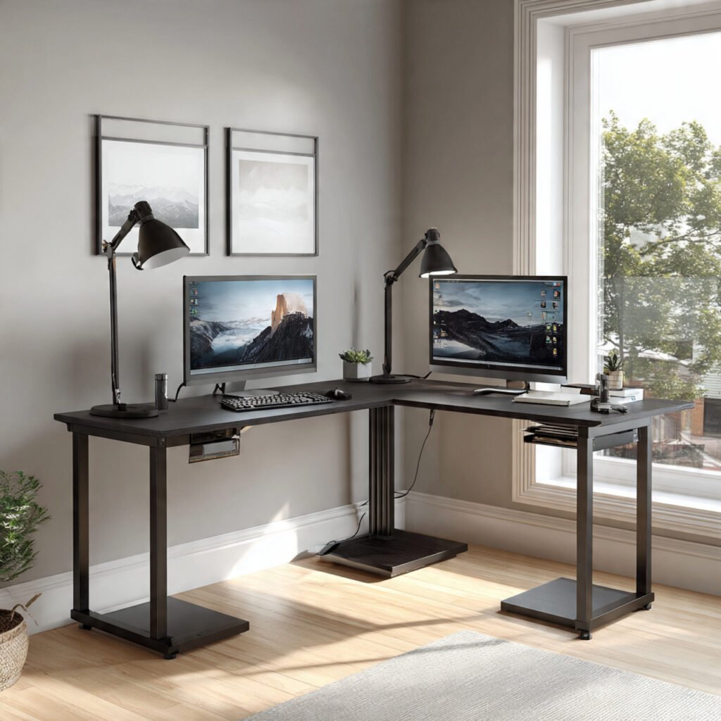 20 Home Office Black Desk Ideas for Every Style and Every Space 7 Black Desk Corner Setup Ideas