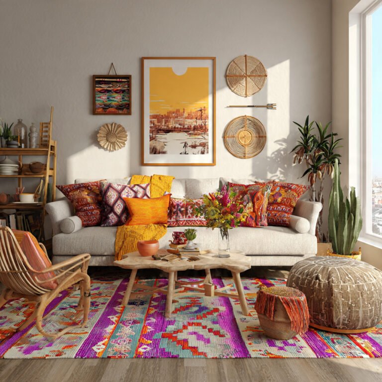 boho living room decor