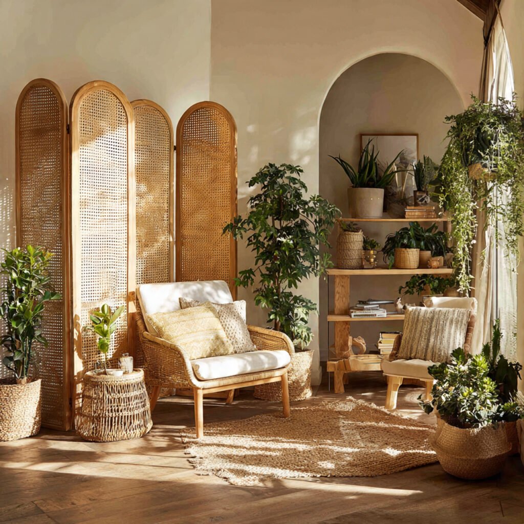 Rattan Partition Ideas