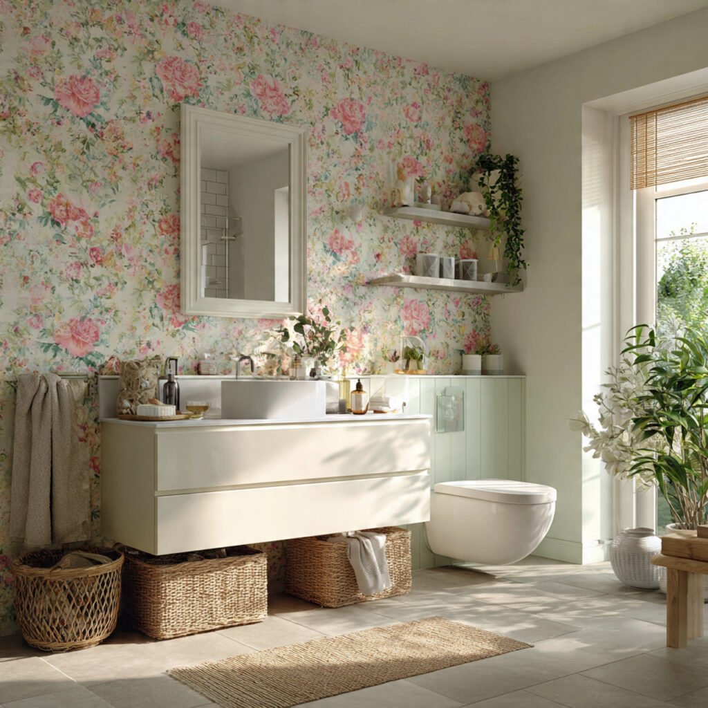 Floral Wallpaper Accent Wall Ideas