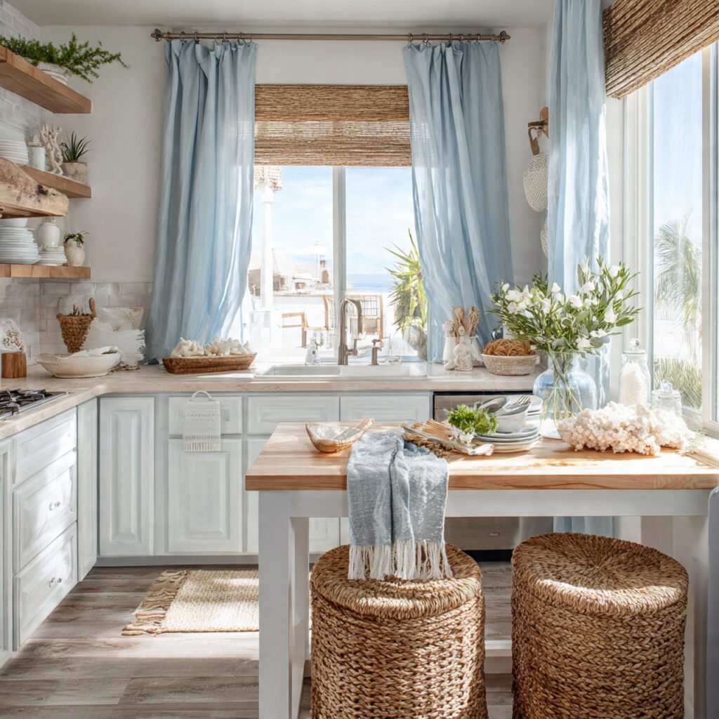 Coastal Kitchen Window Ideas