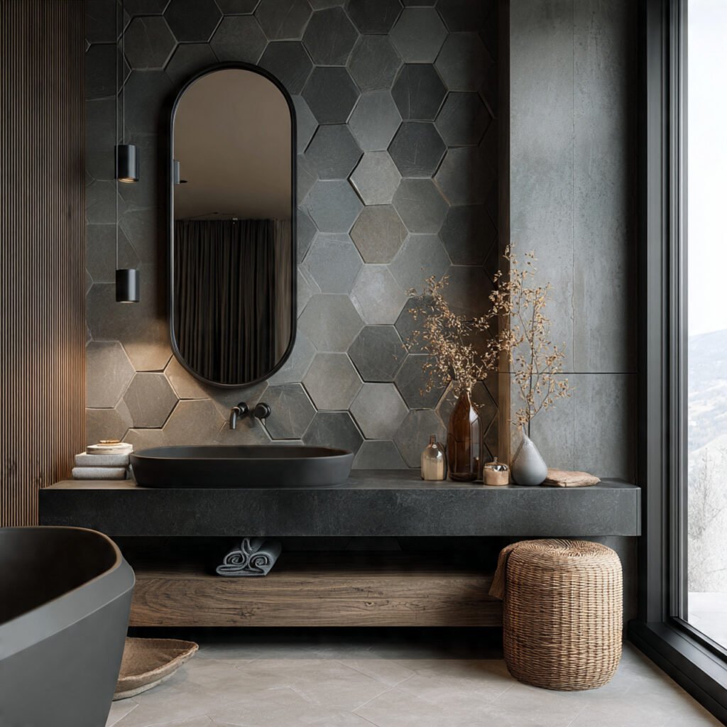 Geometric Pattern Accent Wall Ideas