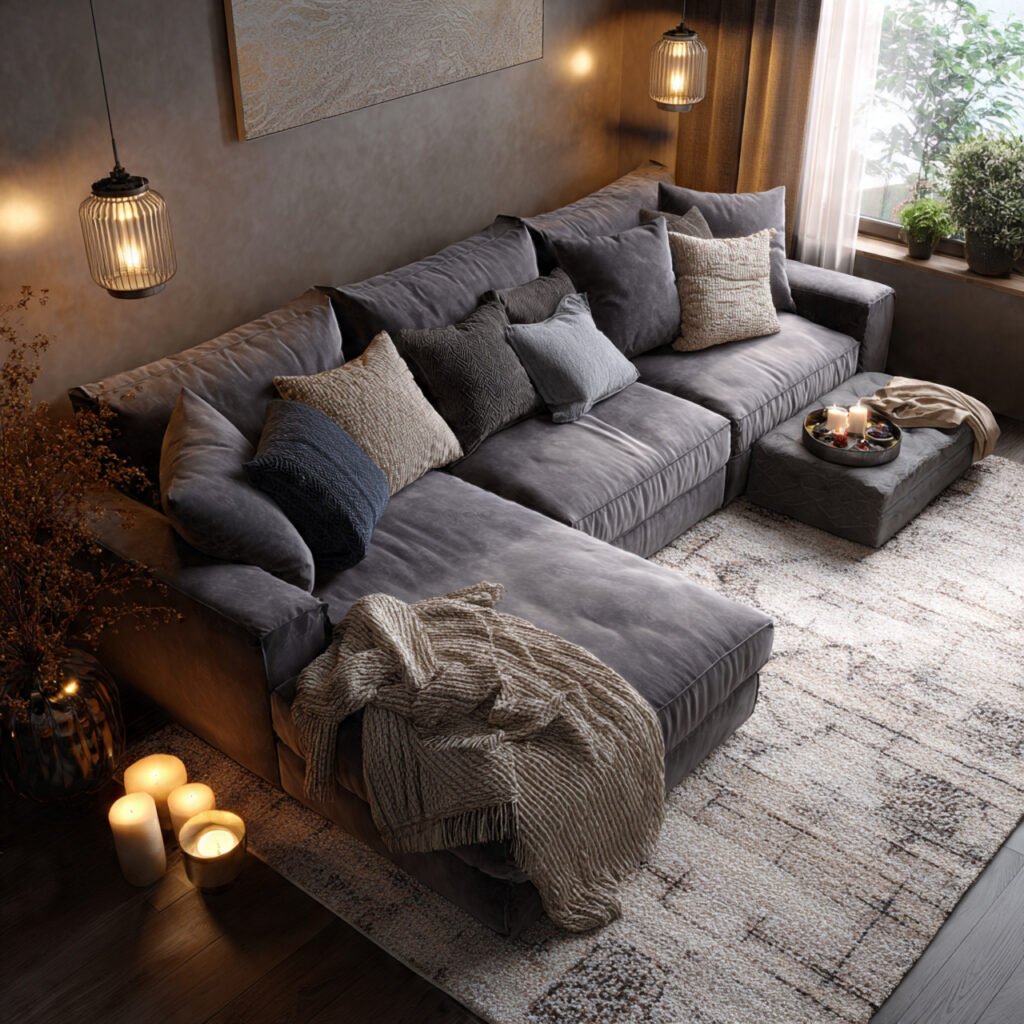 25 Stunning Cozy Living Room Inspirations Ideas for a Warm Home 24 Plush Sofa Styling Ideas
