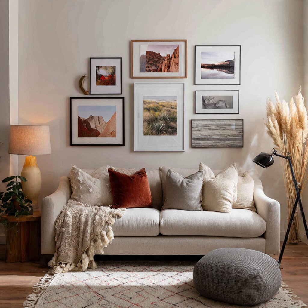 25 Stunning Cozy Living Room Inspirations Ideas for a Warm Home 25 Gallery Wall Living Room Ideas