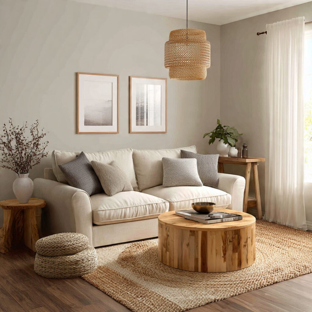 25 Stunning Cozy Living Room Inspirations Ideas for a Warm Home 18 Neutral and Wood Accent Ideas