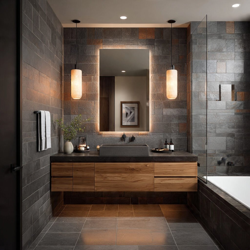 Textured Wall Bathroom Ideas