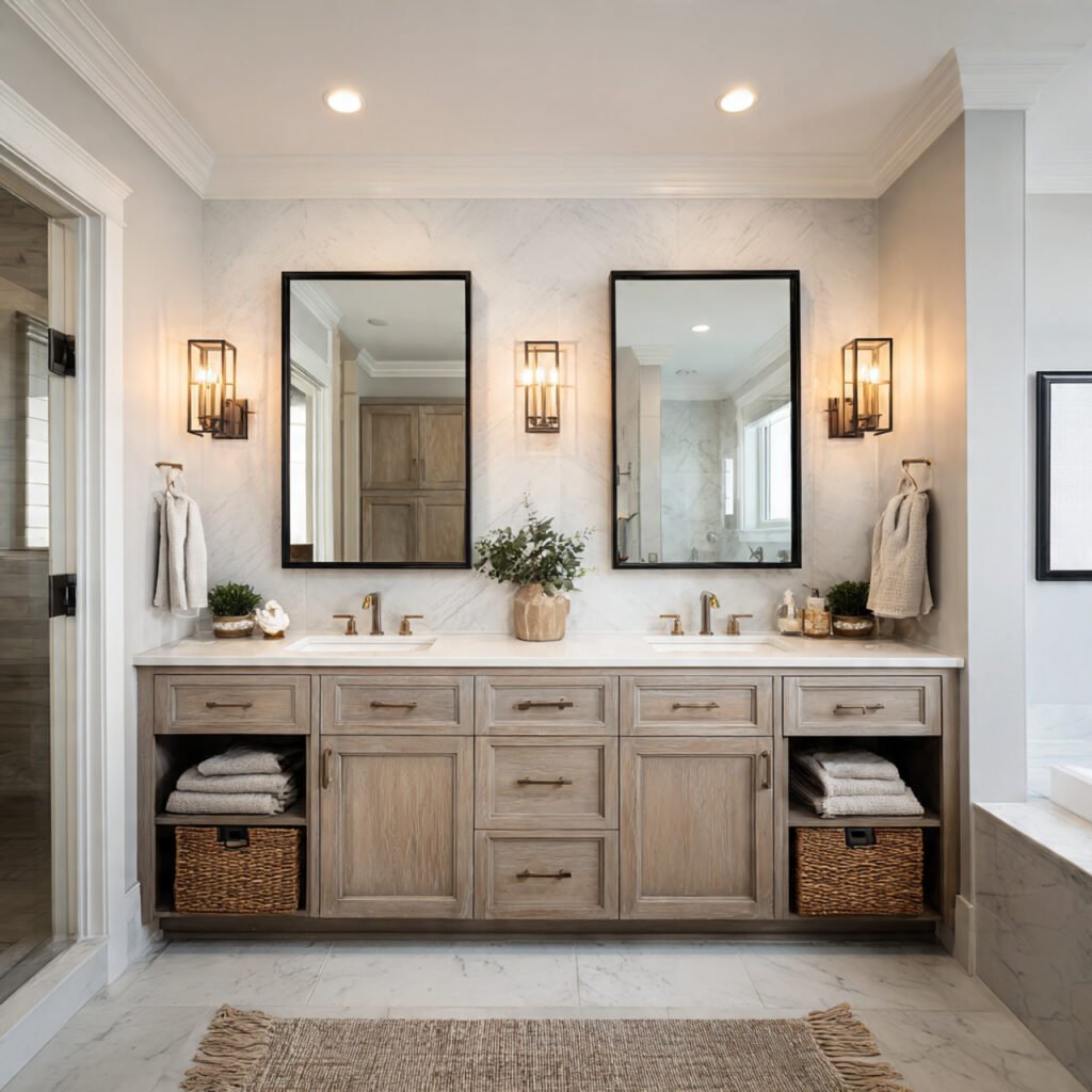 Double Vanity Mirrors