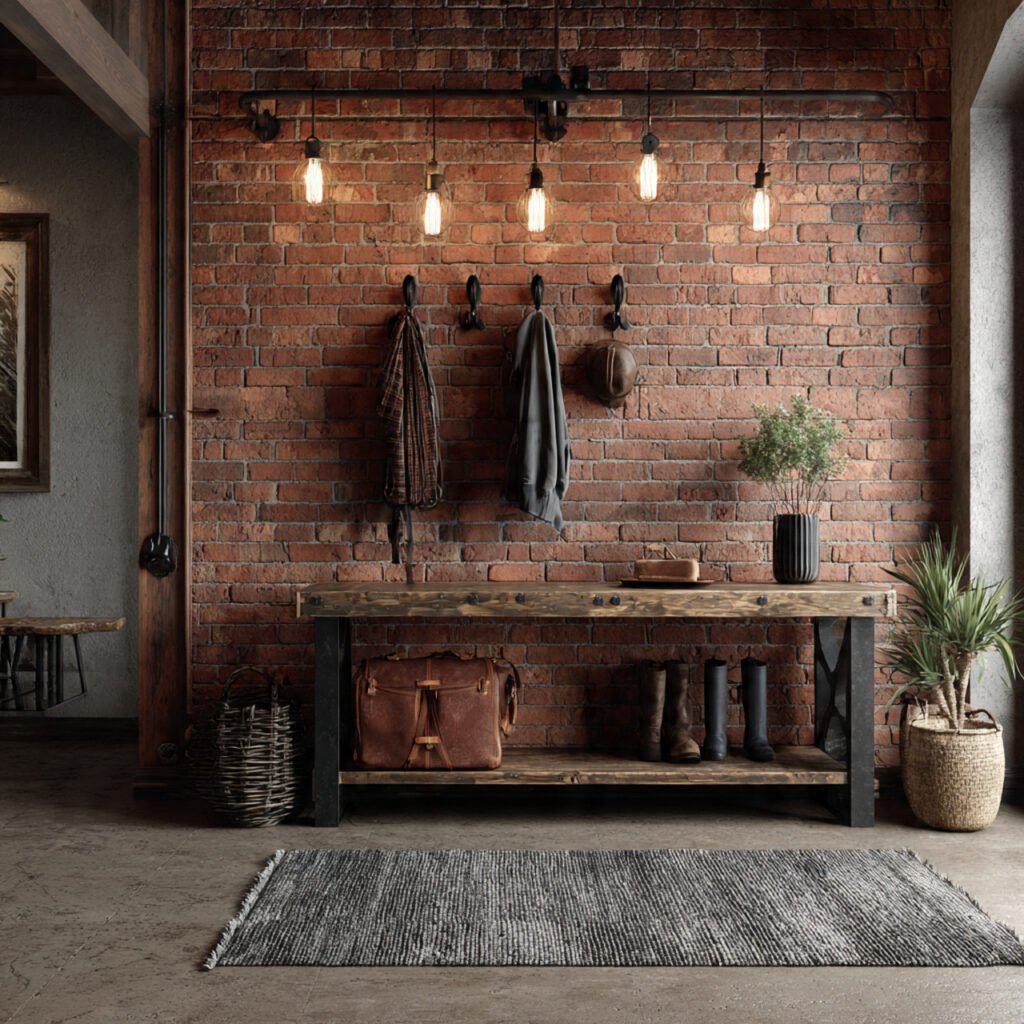Entryway Brick Wall Ideas