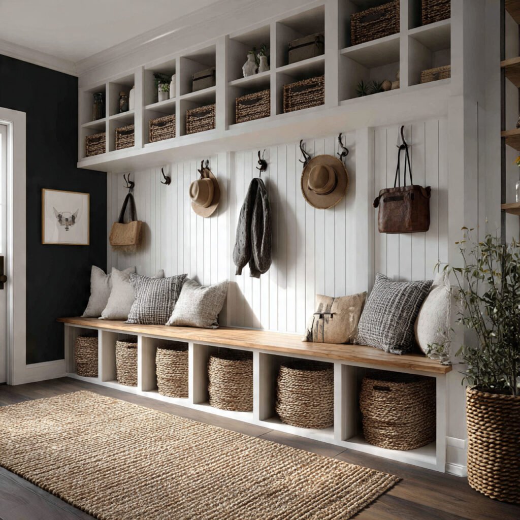 Entryway Mudroom Wall Ideas