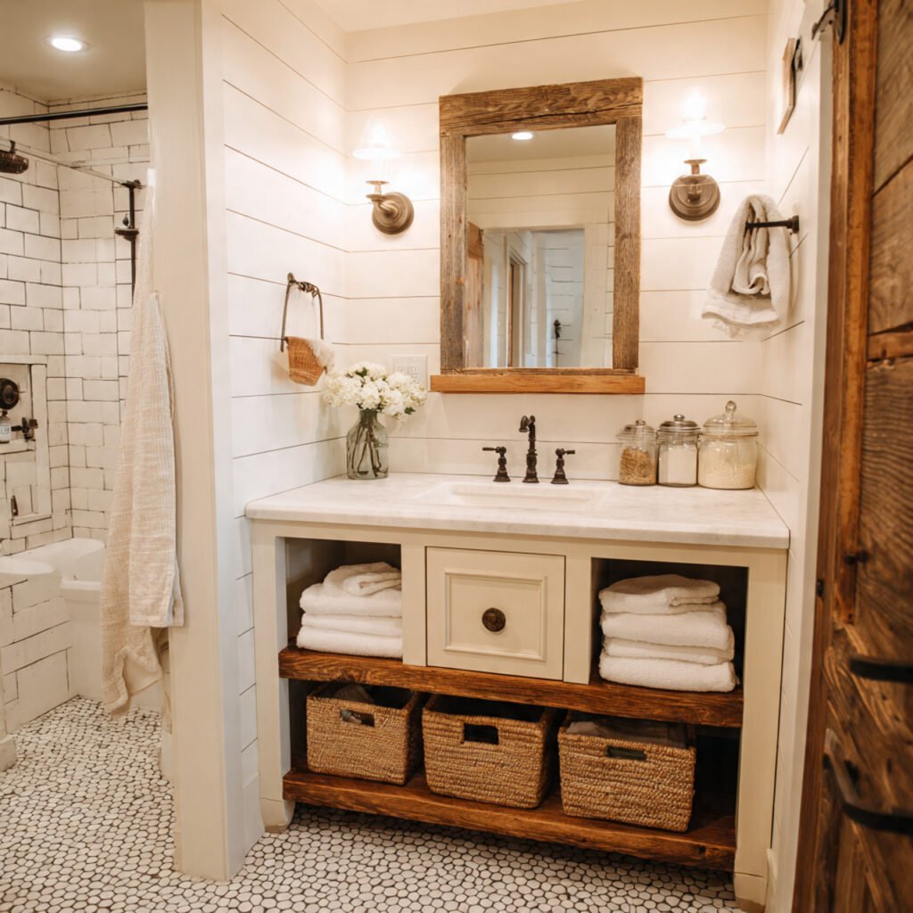 22 Stunning Bathroom Remodel Ideas for Every Style and Every Budget 9 Farmhouse Bathroom Remodel Ideas