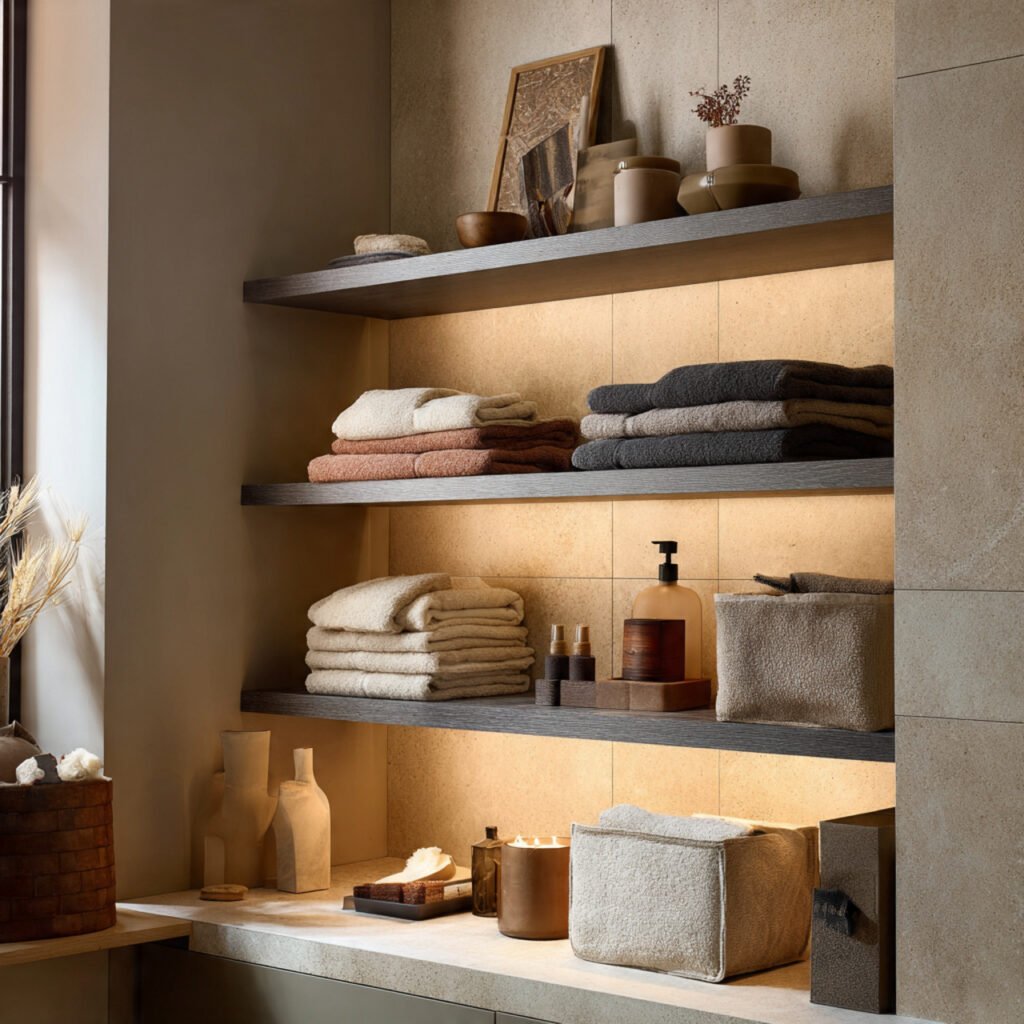 Open Shelf Bathroom Ideas