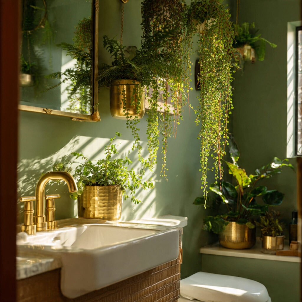 27 Gold Bathroom Decor Ideas for Every Style and Budget 18 Gold and Green Bathroom Ideas
