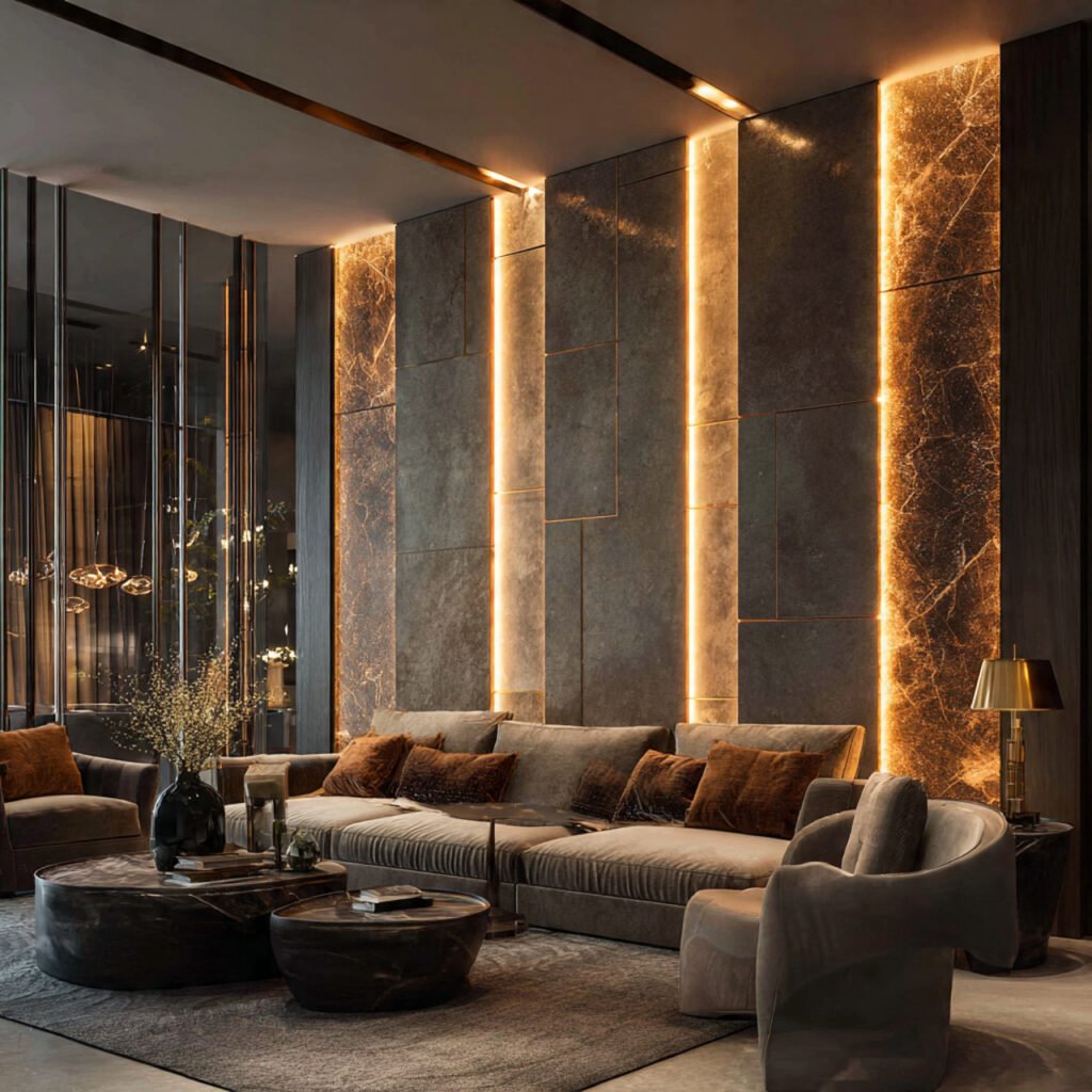 Partition With LED Lighting Ideas