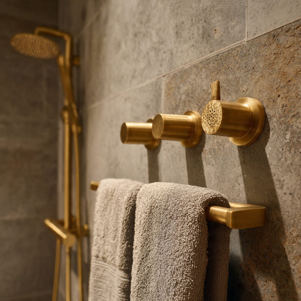 27 Gold Bathroom Decor Ideas for Every Style and Budget 10 Matte Gold Bathroom Decor Ideas