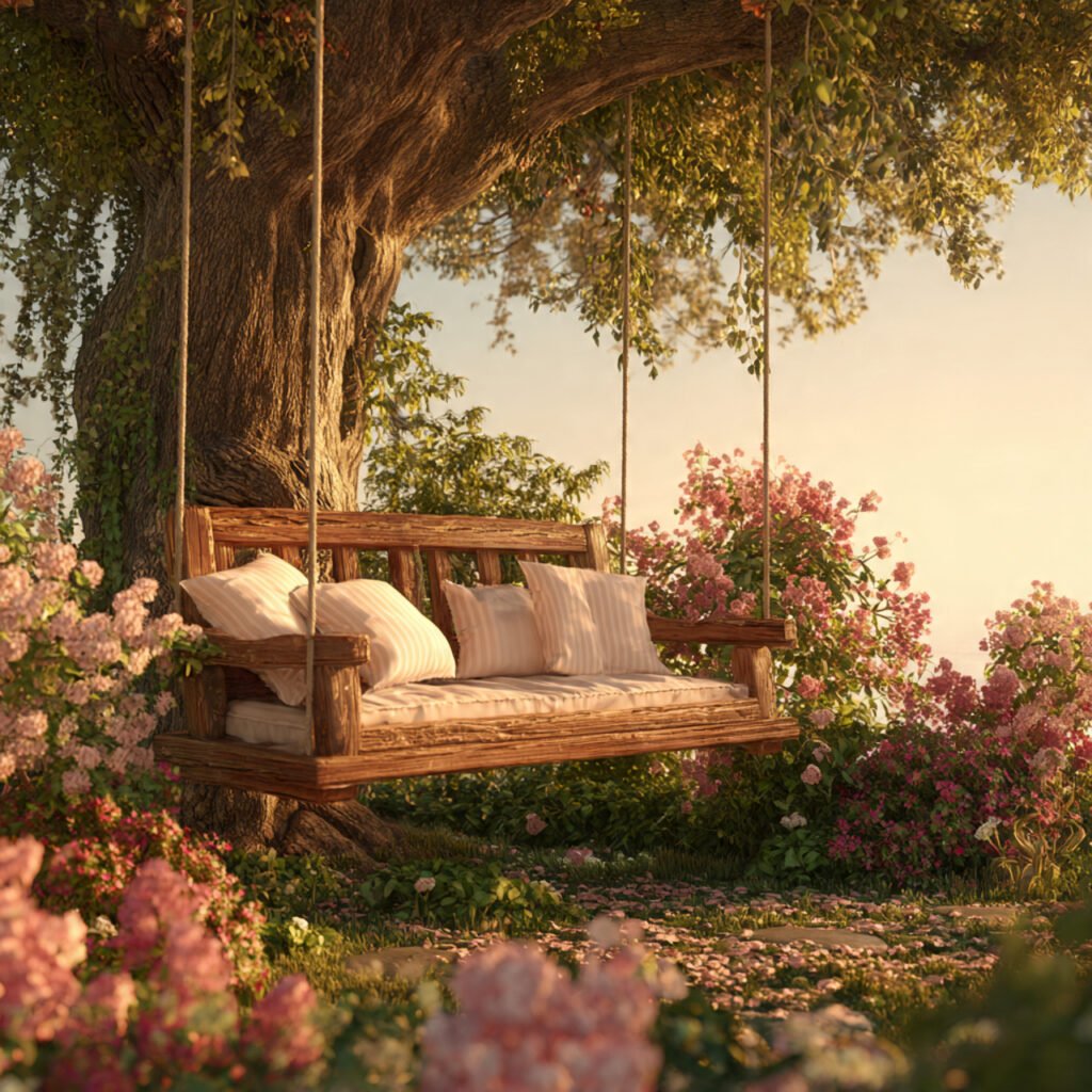 23 Cozy Outdoor Space Ideas That Make Your Backyard Feel Magical 20 Garden Swing Seating Ideas