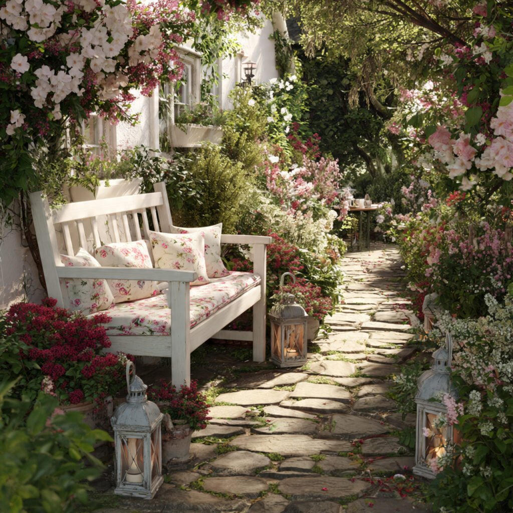 23 Cozy Outdoor Space Ideas That Make Your Backyard Feel Magical 11 Cottage Style Garden Seating Ideas