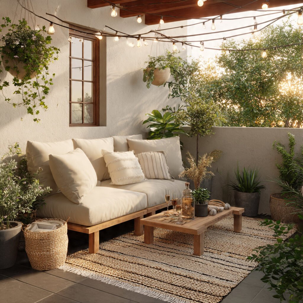 23 Cozy Outdoor Space Ideas That Make Your Backyard Feel Magical 2 Small Patio Lounge Ideas