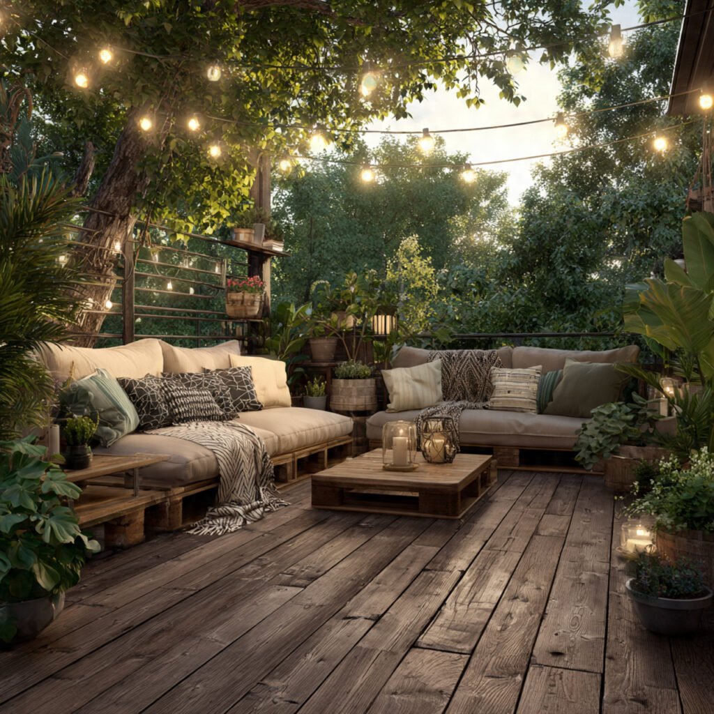 23 Cozy Outdoor Space Ideas That Make Your Backyard Feel Magical 14 Cozy Deck Seating Area Ideas