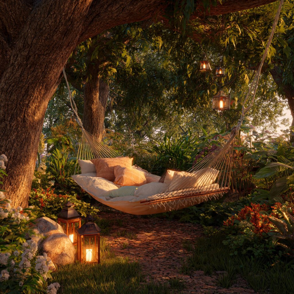 23 Cozy Outdoor Space Ideas That Make Your Backyard Feel Magical 13 Backyard Hammock Corner Ideas