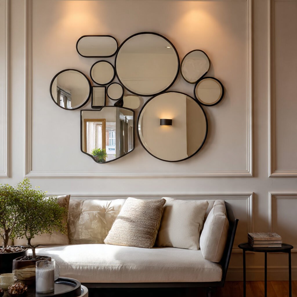 Clustered Small Mirror Design Ideas
