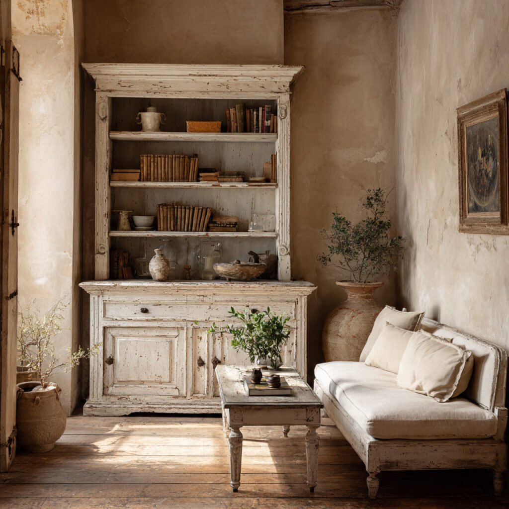 Weathered White Wood Furniture
