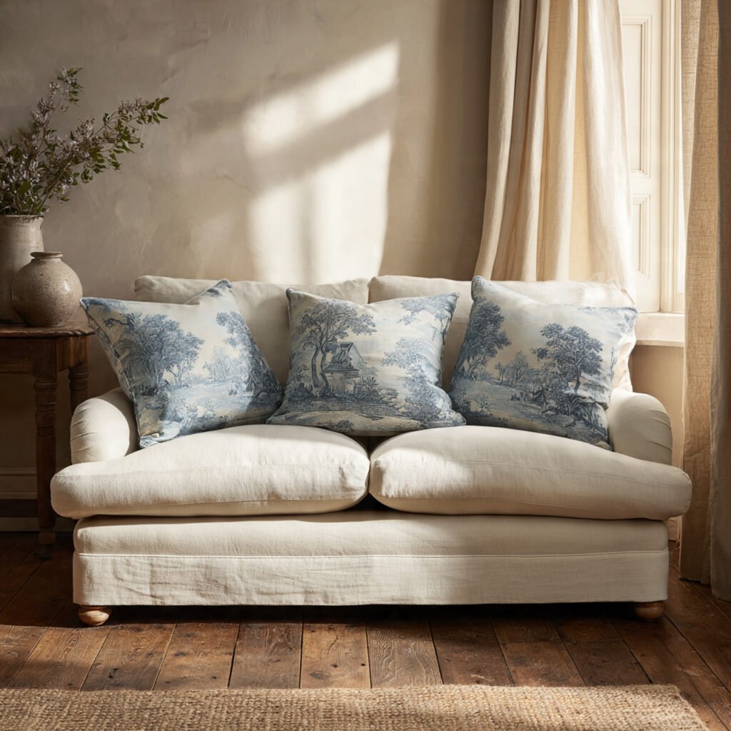 Toile De Jouy Fabric Accents