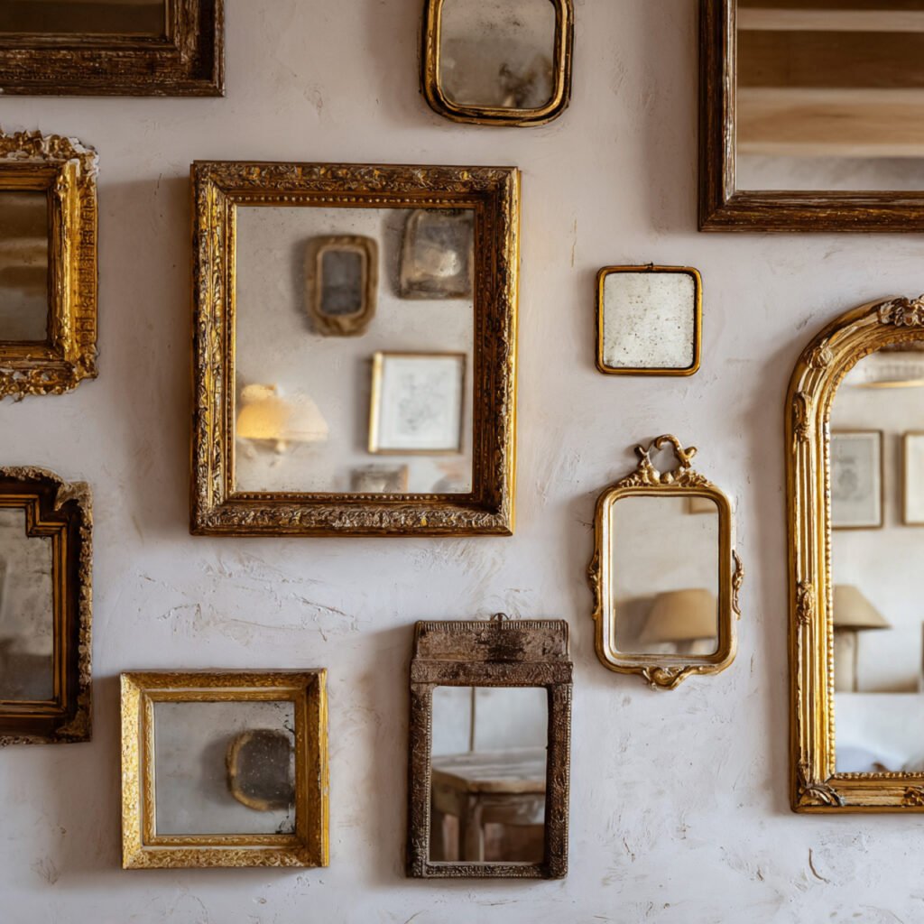 Antique Mirror Wall Display