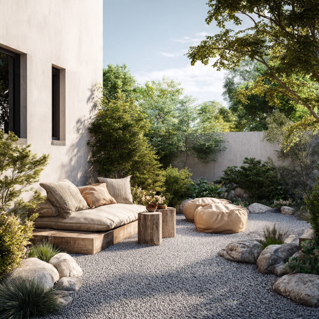 Gravel patio
