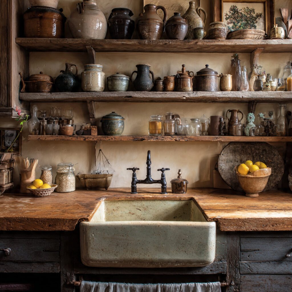 farmhouse kitchen sink, Wooden Countertop Pairing