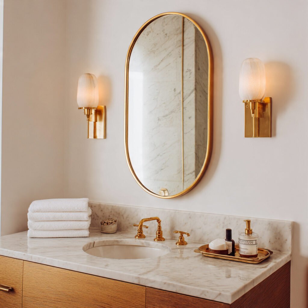 Gold Frame Mirror Design Ideas