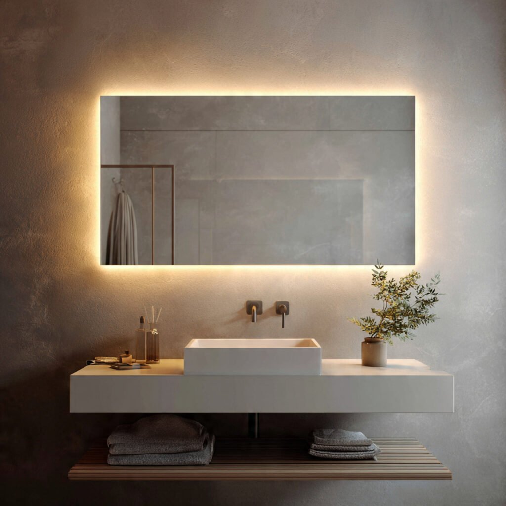 Backlit Mirror Design Ideas