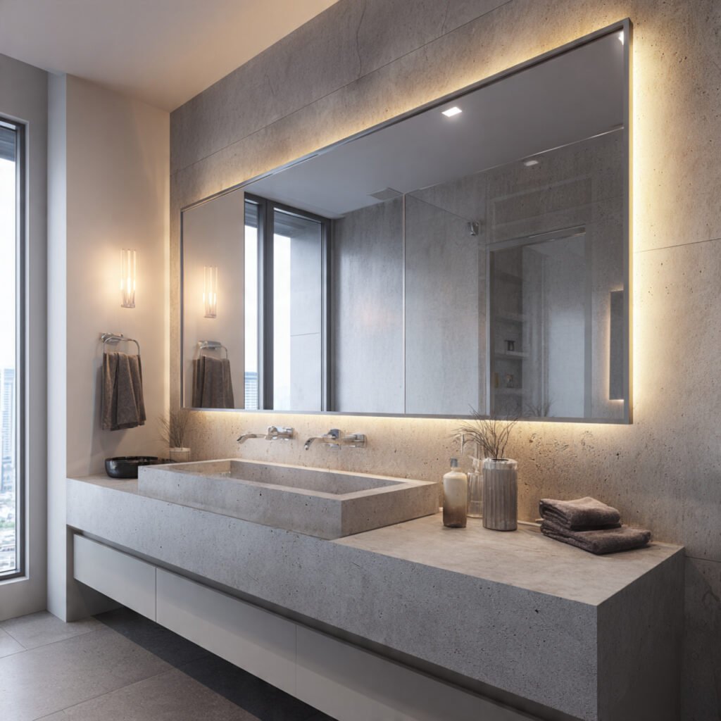 Frameless Mirror Design Ideas