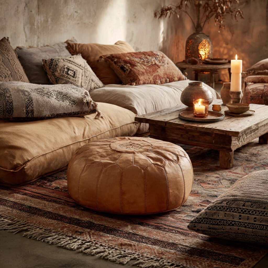 Floor Cushion and Pouf Seating Ideas